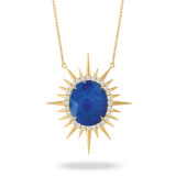 Doves Royal Lapis 18k Yellow Gold Gemstone Necklace - N9131LP photo