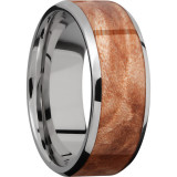 Lashbrook Titanium Hardwood 8mm Men's Wedding Band - HW8B16(NS)_MAPLEBURL+POLISH photo2