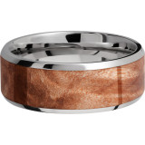 Lashbrook Titanium Hardwood 8mm Men's Wedding Band - HW8B16(NS)_MAPLEBURL+POLISH photo