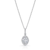 Uneek Petals Design Round Diamond Pendant - LVN941 photo