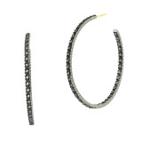 Freida Rothman Twisted Cable Hoop Earring - IFPKZE78-14K photo