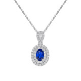 Uneek Oval Blue Sapphire Pendant - LVNRI290S photo