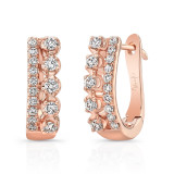 Uneek Arras Diamond Huggie Hoop Earrings - LVEW1534R photo