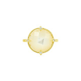 Freida Rothman Round Cocktail Ring - YZR090197B-MOP-8 photo