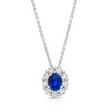 Uneek Blue Sapphire Diamond Pendant - LVN1015BOV photo