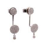 Meira T 14k White Gold Pave Disc Earring Jackets photo