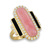 Doves Dahlia 18k Yellow Gold Diamond Ring - R8746BOPO photo