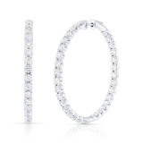 Uneek Signature Diamond Hoop Earrings - ER101RD07-35 photo