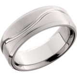 Lashbrook Titanium 8mm Men's Wedding Band - 8FB011+POLISH_SATIN_POLISH photo