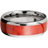 Lashbrook Titanium Hardwood 8mm Men's Wedding Band - HW8D15_PADAUK+POLISH photo3