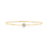 Uneek Durant Skinny Bangle with Round Diamond Cluster Accent - LVBAWA9475Y photo