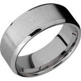 Lashbrook Titanium 8mm Men's Wedding Band - 8B+STONE_POLISH photo