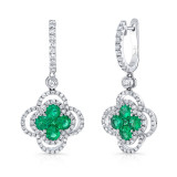 Uneek Emerald Diamond Earrings - LVELG2689E photo