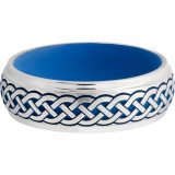 Lashbrook Cobalt Chrome 7mm Men's Wedding Band - CC7DGE_LCVCELTIC9+SATIN+NRABLUEINANDOUT photo3
