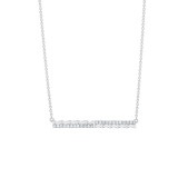 Uneek Diamond Necklace with Round and Baguette Diamonds - LVNAD202W photo