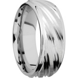 Lashbrook Cobalt Chrome 8mm Men's Wedding Band - CC8REFDBSTRIPE+CROSS+SATIN_POLISH photo2