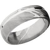 Lashbrook Black & White Damascus Steel 7mm Men's Wedding Band - D7D11OC_SS+POLISH photo