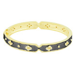 Freida Rothman Iconic Clover Hinge Bangle - VFPYZB07-H photo