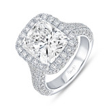 Uneek Signature Cushion Cut Diamond Engagement Ring - R048CUU photo