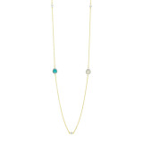 Freida Rothman Fleur Bloom Empire Turquoise Station Necklace - FBPYZMN58-36 photo