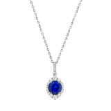 Uneek Round Blue Sapphire Pendant - LVN941RDBS-1CT photo