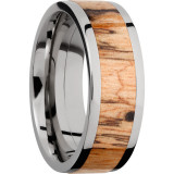 Lashbrook Titanium Hardwood 8mm Men's Wedding Band - HW8F15_SPALTEDTAMARIND+POLISH photo2