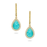 Doves Amazon Breeze 18k Yellow Gold Gemstone Earrings - E7106AZ photo