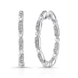 Uneek Rodeo Petite Inside-Out Diamond Hoop Earrings - LVEW2308W photo