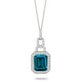 Doves London Blue 18k White Gold Gemstone Pendant - P9583LBT photo