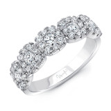 Uneek Diamond Anniversary Band with Cushion-Shaped Halos - LVBRI880W photo