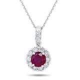 Uneek Round Ruby Pendant - LVNMT1953R photo