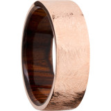 Lashbrook 14k Rose Gold Hardwood 8mm Men's Wedding Band - HWSLEEVE14KR8FR_NATCOCO+DISTRESS photo2