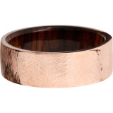 Lashbrook 14k Rose Gold Hardwood 8mm Men's Wedding Band - HWSLEEVE14KR8FR_NATCOCO+DISTRESS photo3