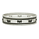 Freida Rothman Two-Tone Slide On 5-Stack Bangles - IFPKZBKB63 photo