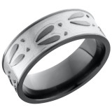 Lashbrook Black Zirconium 8mm Men's Wedding Band - Z8F_DEERU+BEAD_POLISH photo