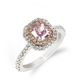 Uneek Radiant Pink Diamond Engagement Ring - R80924U photo