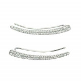 Meira T 14k White Gold Diamond EarCuffs photo