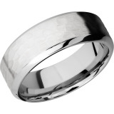 Lashbrook Cobalt Chrome 8mm Men's Wedding Band - CC8HB+HAMMER_POLISH photo