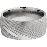 Lashbrook Black & White Damascus Steel 10mm Men's Wedding Band - D10D+POLISH photo3