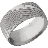 Lashbrook Black & White Damascus Steel 10mm Men's Wedding Band - D10D+POLISH photo