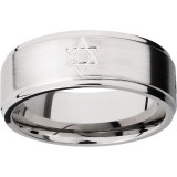 Lashbrook Titanium 8mm Men's Wedding Band - 8FGE4SOD+SATIN_POLISH photo2