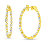 Uneek Chatterley Round Diamond Hoop Earrings - LVEE102 photo