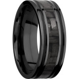 Lashbrook Black Zirconium 8mm Men's Wedding Band - ZC8F1321_CFA+POLISH photo2