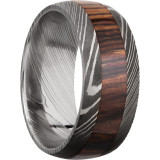 Lashbrook Black & White Damascus Steel Hardwood 9mm Men's Wedding Band - D9D14_NATCOCO+ACID photo2