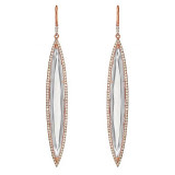 Meira T 14k Rose Gold and Rose Quartz Drop Earrings photo