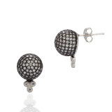 Freida Rothman Pave Ball Stud Earrings - PRZE020120B-14K photo