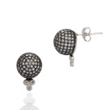 Freida Rothman Pave Ball Stud Earrings - PRZE020120B-14K photo