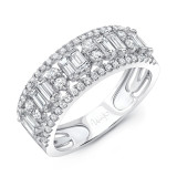 Uneek Baguette and Round Diamond Anniversary Band - LVBW164W photo