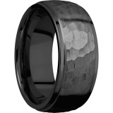 Lashbrook Black Zirconium 9mm Men's Wedding Band - Z9DGE+HAMMER_POLISH photo2