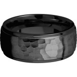 Lashbrook Black Zirconium 9mm Men's Wedding Band - Z9DGE+HAMMER_POLISH photo3